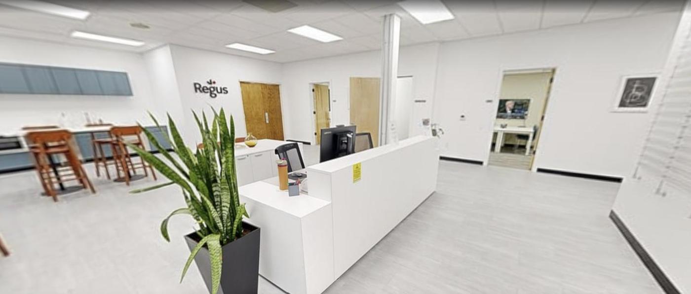 Reception at Regus Center 7311 in Billings, Montana, captured with a Matterport Pro3